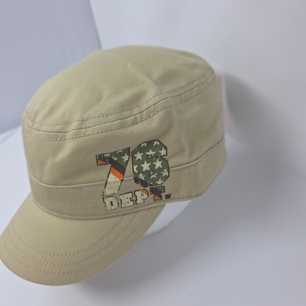 HYP Hats Cadet Cap One Size 56cm 7 Dept Graphic Cotton Twill Military Khaki Tan